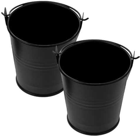 BESPORTBLE 2pezzi Secchio Per Grasso in Metallo Secchio Raccogli-gocce Per Contenitore Per Grasso e Olio Da Barbecue Per Barbecue e Picnic All Aperto