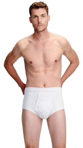 Slip Ouvert Taille Haute - Coton léger Biologique Blanc L