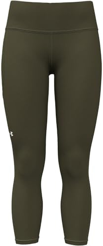 Under Armour Mujer Tech Hi Ankle Leg, leggings deportivos hasta el tobillo súper ligeros, pantalones de gimnasio elásticos con cinturilla antideslizante y bolsillo lateralExpedition Green / / White,XL