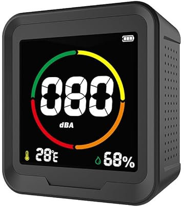 LSENLTY Upgraded 3-in-1 Decibel Meter(Temp, Humidity and Sound Level), Sound Level Meter with High Clear Backlit LCD Screen, Portable SPL Meter Range 30dBA-110dBA, Use for Home, Noisy Neighbor