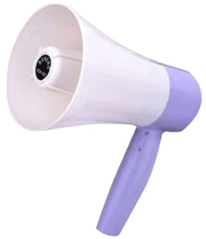 Megafon Bullhorn Bärbar Bullhorn-megafoner Handhållen Förstärkare Med Volymkontroll Hopfällbart Handtag Megafon för Demonstrationer