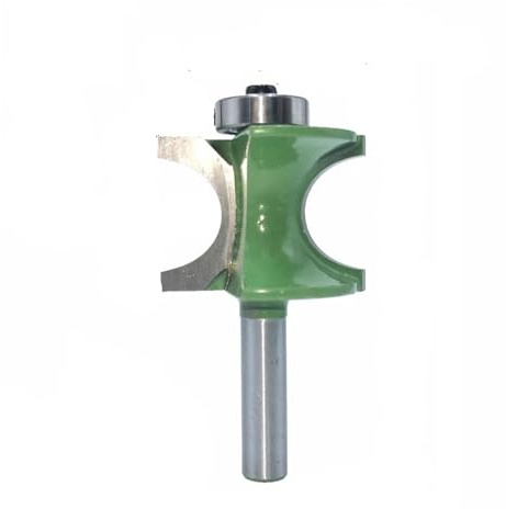 1 PC 8mm Gambo Toro Mezza Punta Tonda Fresa Punte for Router Legno 2 Flauto Cuscinetto Utensile for la lavorazione del legno Fresa MC02047(NO.5 35mm)