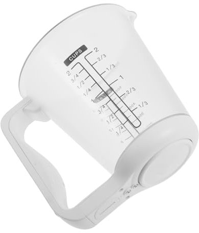 Hemobllo Bilancia elettronica a misurino brocca di misurazione misurino digitale strumento di misurazione digitale strumento di misura elettronico misurini digitali addominali bianca