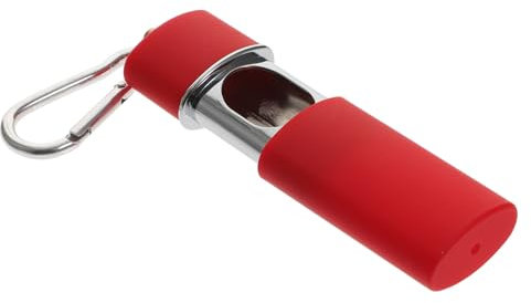 HAMPPLIES Mini Posacenere Portatile Portachiavi, Posacenere Tascabile in Metallo Rettangolare, Resistente e Compatto Per Auto e Uso Quotidiano