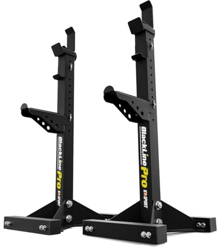 K-Sport: Squat Rack massif réglable I Support d'haltères renforcé jusqu'à 350 kg I Support d'haltères professionnel pour un entraînement musculaire efficace I Support d'haltères réglable en hauteur I
