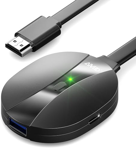 AIMIBO Adaptador de pantalla inalámbrico 4K 5G para smartphone, tablet, ordenador portátil, HDTV, monitor y proyector – 3 modos de duplicación, dongle HDMI inalámbrico para i*OS Android Windows macOS