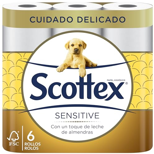 Scottex Sensitive Papel Higiénico Seco 6 rollos