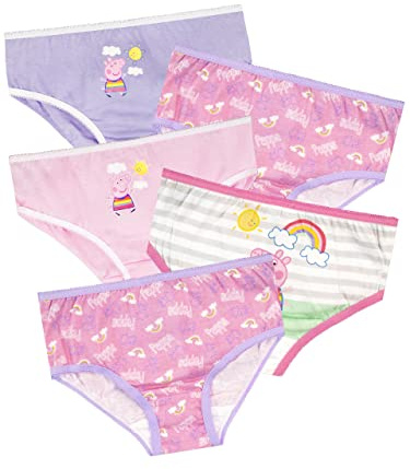 Peppa Pig Girls Piglet Underwear 5 Pack Multicoloured Age 18 to 24 Months