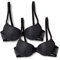 Iris & Lilly Women's Mesh Push-Up Bra, Pack of 2, Black, 38B