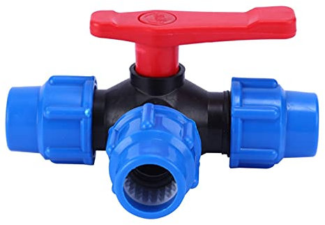 LOVCCIE Vanne À Bille D'arrêt,20/25/32/40/50/63mm Robinet À Tournant Sphérique À Trois Voies À Connexion Rapide PVC PE Tuyau À Interrupteur Rapide Connecteur en T (Size : 25mm)