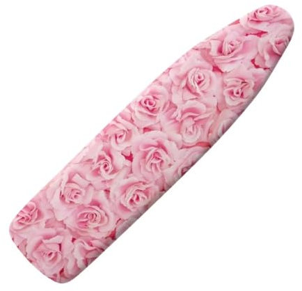 Jeiento Pink Rose Ironing Board Cover Padding with Elastic Edge 15x54 Ironing Board Covers Washable Protective Scorch Mesh Cloth,Protective Replacement Covers Accessories