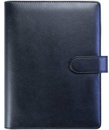 WITHYU A5 Binder, 6 Ring A5 Ringbuch Kunstleder, Ringbuch Nachfüllbar (ohne Innenseitenpapier), Ringordner, Haushaltsordner, Notizbuch für Organizing Planner Nachfüllseiten