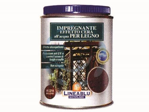 1PEZZO IMPREGNANTE ALL'ACQUA EFFETTO CERA PER LEGNO PER ESTERNO - HI 2213 noce scuro ml.750