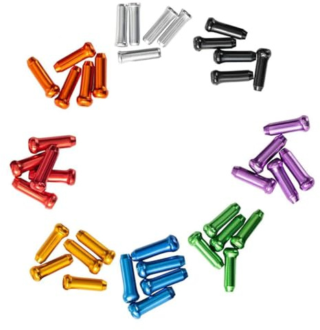 40PCS Bike Cable End Caps, 8 Color Bike Brake Cable Caps for Bike Shift Alloy, Bicycle Brake Cables End Caps