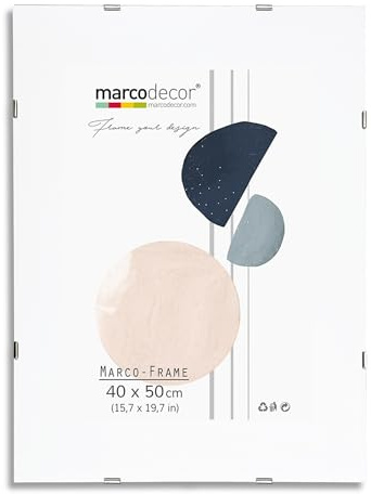 MARCODECOR MARCODECOR.COM Marco Clip 40X50 Cm de Cristal Acrílico Resistente – Lámina sin Marco, Ideal para Posters, Diplomas y Láminas Decorativas (Marco Clip, 40x50 cm)