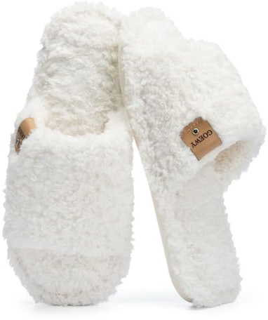 GOEWY Zapatillas de Mujer con Punta Abierta – Pantuflas de Espuma con Suela Antideslizante para interiores/exteriores, muy suaves como regalo para mujeres