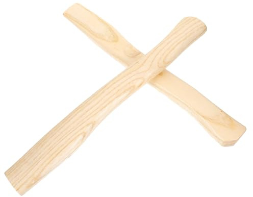 Didiseaon 2 pièces Poignée de Hache Bois Dur Accessoires de Remplacement Ergonomiques pour Outil Jardin Manche Robuste pour Hache Camping et Jardinage