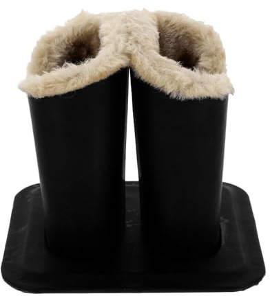Générique Présentoir à Lunettes Double Tête Noir, Support de Lunettes de Bureau en Cuir Synthétique, Doublure Peluche, Décoration de Table pour Maison et Magasin, Étagère de Rangement