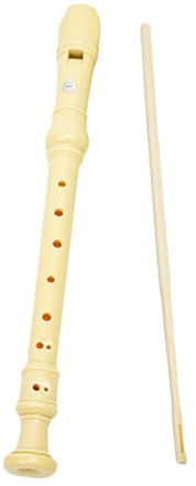 Walmeck Sopranblockflöjt, ABS-harts 8-håls Högtonad C-ton med Rengöringssticka för Nybörjare, Proffs, Ergonomisk Design, Klart Resonansljud, Kompakt Storlek, blå (Vit)