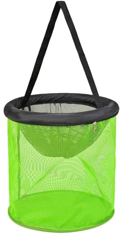 Panier à poisson – Maille flottante avec cordon de serrage – Filet de pêche vivant | pour lac, rivière, camping, eau salée, eau douce, crevettes, poisson-chat, pêche sur glace, crabe, palourdes