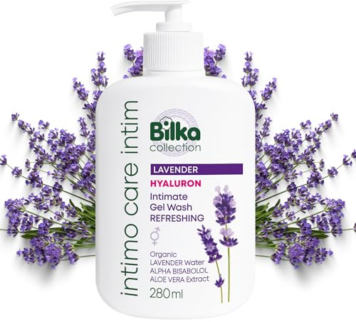 Bilka Collection Intimate Wash Gel with Organic Lavender Water - Refreshing - With Hyaluronic Acid, Aloe Vera and Alpha Bisabolol - Gentle Unisex Intimate Care for Daily Use, 288 ml