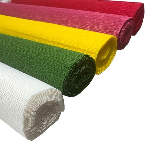 FloristryWarehouse Paquete de 5 rollos de papel crepé italiano Summer Bloom (5 rollos de 180 g)