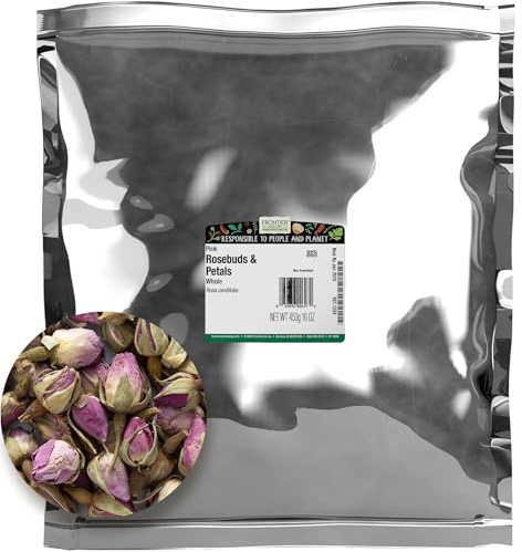 Frontier Bulk Rosebuds & Petals, Pink, 1 Pound