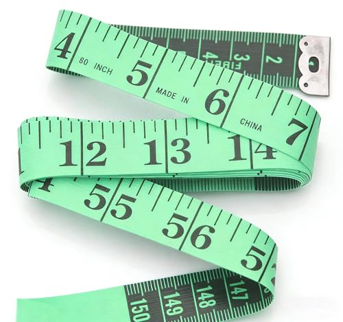 WINTAPE Double Sided Tape Measure, Suitable For Body Measuring, Sewing/Tailors Tape, Inches & CM's, 150cm / 60 inches (Green)