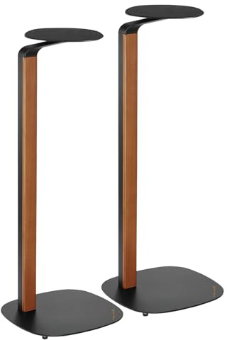 my wall 2er Lautsprecherständer – HS20L, für Boxen bis 10 kg, 78,1 cm Höhe, mit Spikes & Moosgummiauflage, Boxenständer für Teppiche & Harte Böden, Stabiler Lautsprecher Standfuß