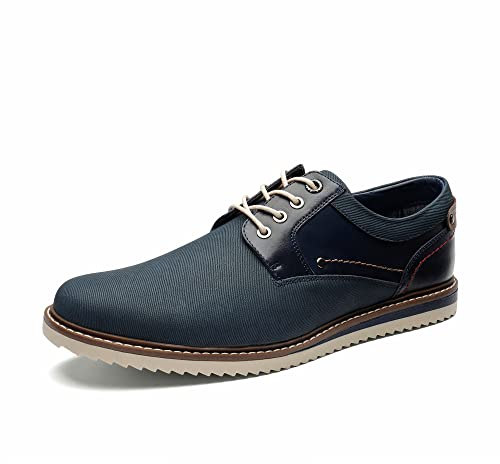 Bruno Marc Hommes Chaussures Oxfords Chaussure Ville Homme pour Bureau Costume Mariage Bleu SBOX2213M-E Taille 45 (EUR)