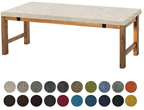 Aselbia Cojín para Banco de 110 x 30 x 5 cm，Suave Cómodo Cojín para Columpio Asiento Banco,extraíble, Antideslizante, para Exteriores, Interiores, jardín, Patio, Columpio, Ventana,Beige