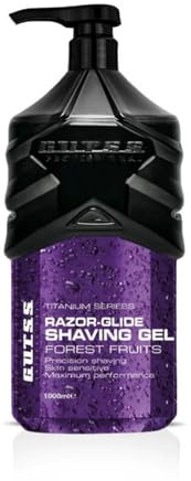 Gutss Professional Razor-Glide Shaving Gel 1000 ml for Men | Ideal for Sensitive Skin | Precision Shave | Soothing, Moisturising Formula | Forest Fruits