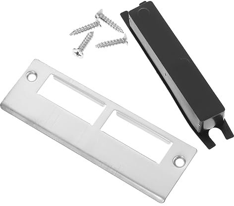 NUOBESTY 1 Juego Rodapié De Puerta Refuerzo De La Puerta Principal Placa De La Perilla De Placa De Huelga Placa Metálica Cubierta Cubre Platos Metal Cerradura De La Puerta Placa De Bloqueo