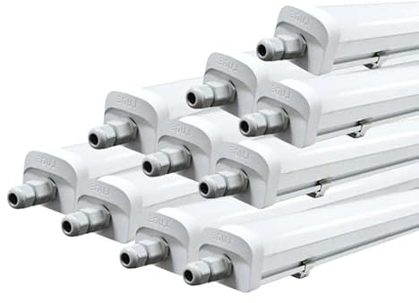 Réglette LED étanche 150cm 46.5W IP66 120lm/w - Pack de 10 / Blanc Neutre 4000K - 5500K