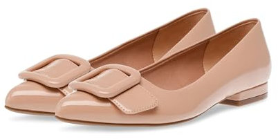 Anne Klein Damen Kalea Ballerinas, Natürliches Lack, 38 EU