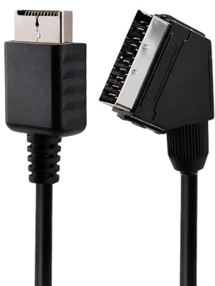 CHILDMORY Cable de cable SCART RGB, compatible con PS2 PS3 consola de 1,8 m/5,9 ft (no para HDMI)