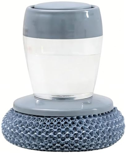 Depurador de lana de acero mejorado - Espiral abrasiva de acero inoxidable de alta calidad, esponja de acero abrasivo, especial para limpieza de cacerolas duras, color gris