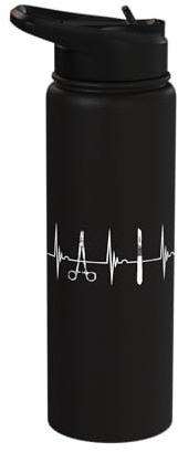 Surgeon Heartbeat ECG Pulse Scalpel Medicine Profession Chrurgy Stainless Steel Insulated Water Bottle