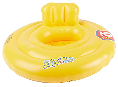 Bieco 22032096 Schwimmring Baby Schwimmhilfe Gelb | Aufblasbar Baby Schwimmring ab 3 Monate | Baby-schwimmreifen | Pool Aufblasartikel | Baby Float | Babyschwimmreifen | Babyschwimmring | Kinder | Kleinkind