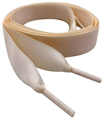 My Ribbon Laces 85cm/33 long Ivory Flat Satin Ribbon Shoelaces for Trainers, Sneakers, Boot Shoe Laces
