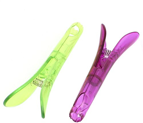 Sourcingmap Plastic Spring Fruit Cherry Grape Seed Gadget Remover Corer Tool 2pcs Clear Purple Green