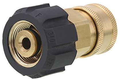 Tool Daily Raccord Rapide Haute Pression, Douille 3/8 vers M22 14mmFemelle | Adaptateur pour Pistolet et Tuyau de Nettoyeur Haute Pression, 350 bar (5000 PSI)