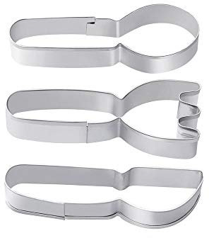 Uteruik Lot de 3 emporte-pièces en forme de couteau, fourchette, cuillère en acier inoxydable pour la cuisson à la maison, la cuisine, les sandwichs, la salade, etc.