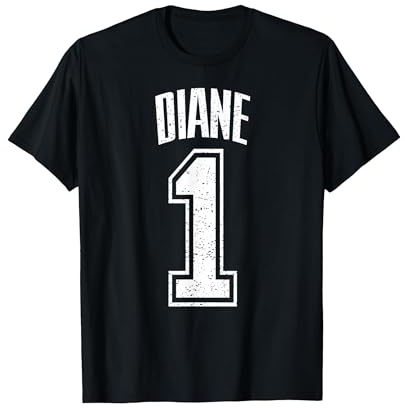 Diane Supporter Numéro 1 Biggest Fan T-Shirt, Homme, Noir, XXL