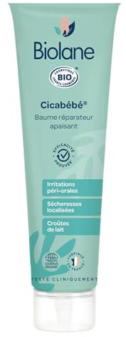 BIOLANE - Cicabébé certifié BIO - Crème nourrissante - Baume réparateur - Croûtes de lait - Sécheresse - Apaise et soulage - 99 % d'ingrédients d'origine naturelle - Tube 40ml - Fabriqué en France | Crème nourrissante, Réduit les croûtes de lait, Soulage les irritations, 99% d'Origine Naturelle, Fabriqué en France