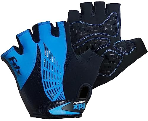 FDX Cycling Gloves for Men Women Half Finger Padded Bike Gloves | Reduce hand fatigue with enhanced shock absorption, breathable comfort and anti-slip control for smoother MTB and bike rides.