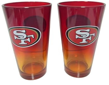 San Francisco 49ers NFL Lot de 2 verres à pinte 475 ml