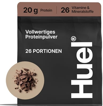 Huel Complete Protein Pulver, 26 Portionen, Chocolate-Fudge-Brownie-Geschmack, 20 g Protein pro Portion, Veganes Proteinpulver, Glutenfrei, Ohne Soja, natürlich aromatisierter Protein Shake, Schokolad