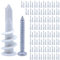 60Pcs M4 Drywall Anchor Drywall Screws Raw Plugs Wall Plugs and Screws Plasterboard Wall Plug Screws and Wall Plugs Set Plasterboard Fixings Heavy Duty Fixings Set (60 31mmWall Plugs, 60 Screws)