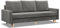 Mebligo - Sofa Mit Schlaffunktion und Bettkasten Blank, 3 Sitzer 212 cm Breit, Schlafsofa Mit Bonellfederkern im Sitz, Ausziehbares Couch auf Holzfüßen, Wohnzimmer - Hellgrau